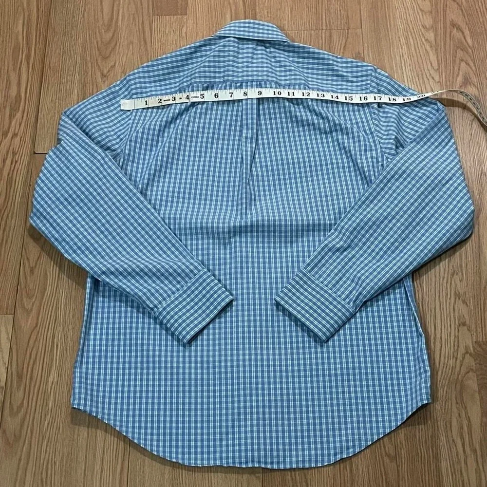 Banana Republic Mens 15x33 Long Sleeve Button Down Shirt Classic Non-Iron Blue